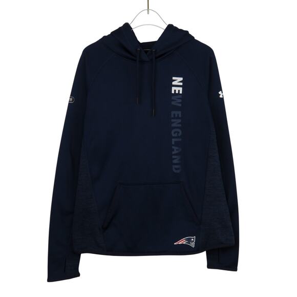 Under Armour Women's New England Patriots Football Navy Blue Hoodie Medium - Picture 1 of 9